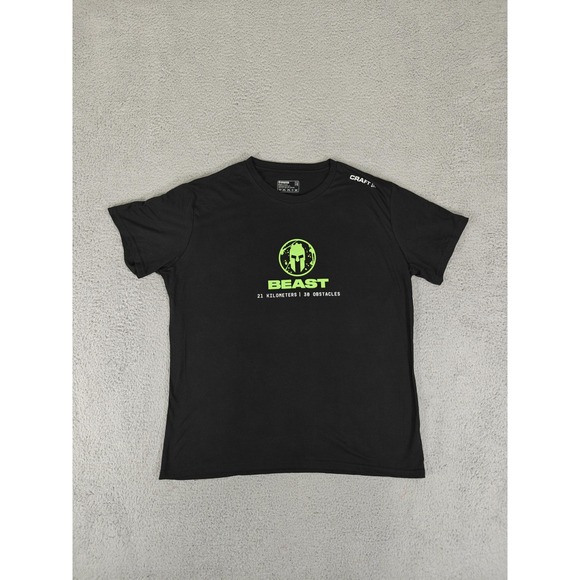 Spartan Race Beast Shirt Womens 2XL Black Craft Finisher 21K 30 Obstacles Tee - Picture 1 of 10